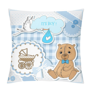 Personality  Baby Shower Blue Card Pillow Covers
