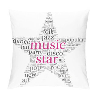 Personality  Music Star Concept Words Pillow Covers