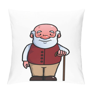 Personality  Old Man Holding A Cane Pillow Covers