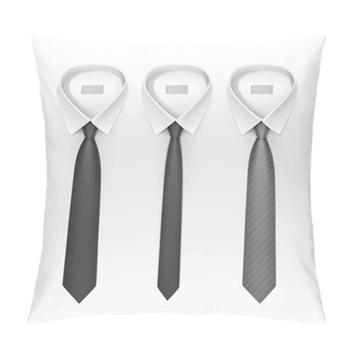 Personality  Set Of Tied Striped Colored Silk Bow Ties Pillow Covers