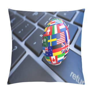 Personality  World Flags Globe Computer Keyboard Pillow Covers