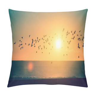Personality   Birds Over The Atlantic Ocean  Pillow Covers