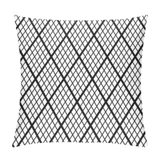 Personality  Seamless Geometric Diamonds Lattice Pattern. Grid Texture. Vector Art. Pillow Covers