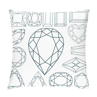 Personality  Stone Shapes Against White Pillow Covers