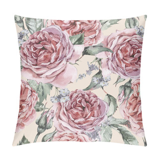 Personality  Classical Watercolor Vintage Floral Seamless Pattern Pillow Covers