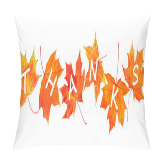 Personality  Autumn Leaves With Text Thanks  Pillow Covers