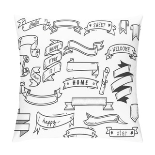 Personality  Set Of Banner Doodle  Pillow Covers