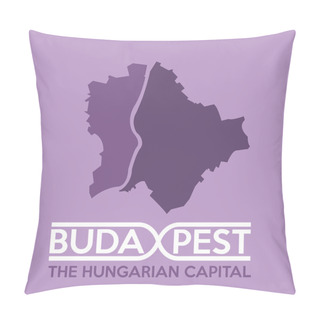 Personality  Budapest City Map Silhouette Pillow Covers