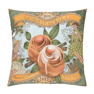 Personality  Cinnamon Roll Ads Pillow Covers