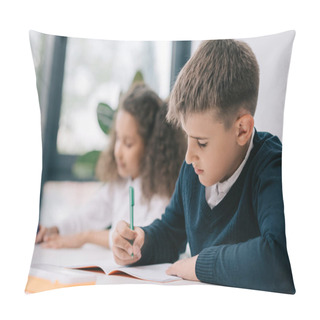 Personality  Schoolkids Studying In Classroom Pillow Covers