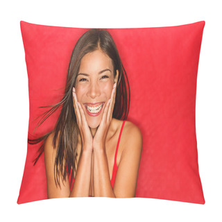 Personality  Happy Girl Excited Pillow Covers