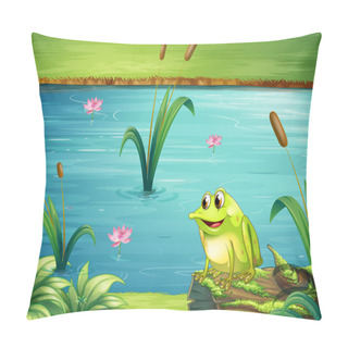 Personality  A Frog At The Riverbank Pillow Covers