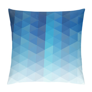 Personality  Abstract Blue Triangles Mosaic Background. Design With Place For Text. A4 Format. Pillow Covers