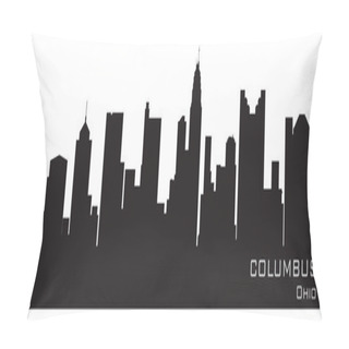 Personality  Columbus, Ohio Skyline. Detailed Vector Silhouette Pillow Covers