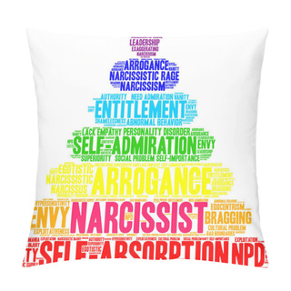 Personality  Narcissist Word Cloud Pillow Covers