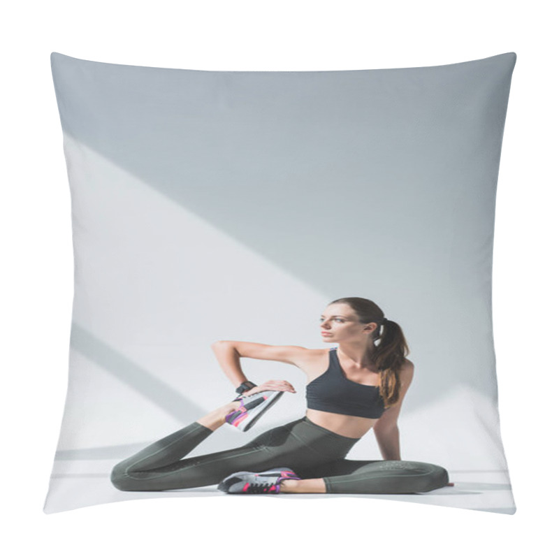 Personality  Sportswoman Stretching Legs  Pillow Covers