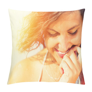 Personality  Beauty Sunshine Girl Portrait Pillow Covers