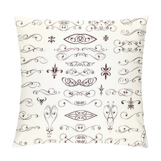 Personality  Set Of Vintage Elements Isolated, Editable.Design Elements, Vignettes, Dividers,framework,borders. Pillow Covers