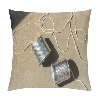 Personality  Aluminium Tin Cans Connected With Rope Pillow Covers