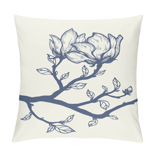 Personality  Beautiful Outline Magnolia Brunch Pillow Covers