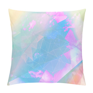 Personality  Bright Abstract Triangles, Polygonal 3d Background Pillow Covers