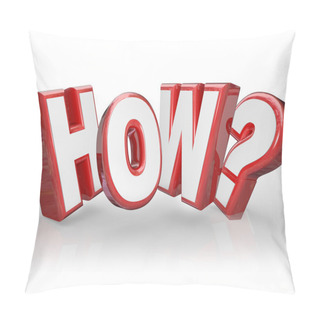 Personality  How Word Asking Question Mark 3D Seeking Answer Pillow Covers