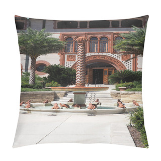 Personality  Water Fountain At Flagler College Pillow Covers