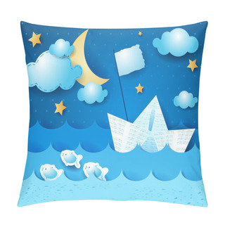 Personality  Paper Boat, Nocturnal Pillow Covers