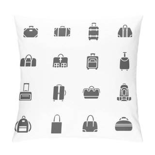 Personality  Baggage Icon Set Pillow Covers