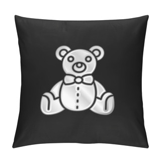 Personality  Bear Silver Plated Metallic Icon Pillow Covers
