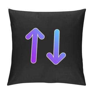 Personality  Arrows Blue Gradient Vector Icon Pillow Covers
