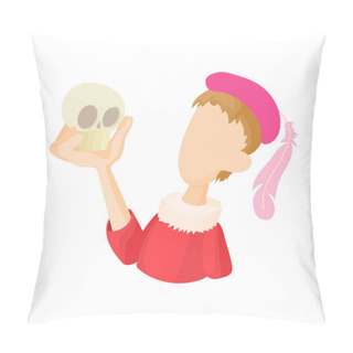 Personality  Hamlet Actor Icon In Cartoon Style Pillow Covers