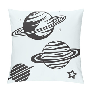 Personality  Saturn Planet Pillow Covers