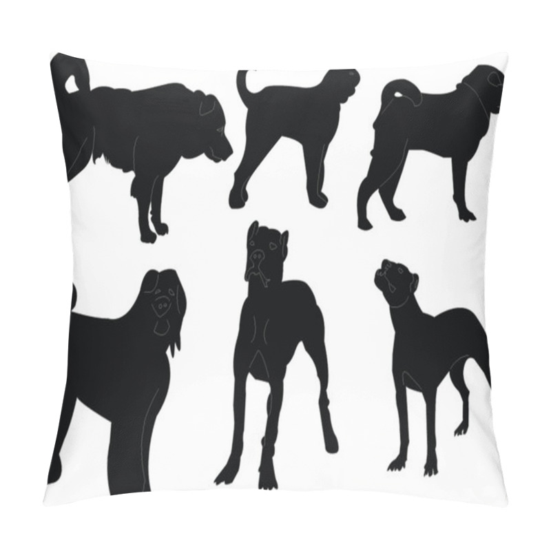 Personality  Dogs Collection - Vector Pillow Covers