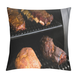 Personality  Grill Restaurant Kitchen Meat Ribs Bbq Smoker Pillow Covers