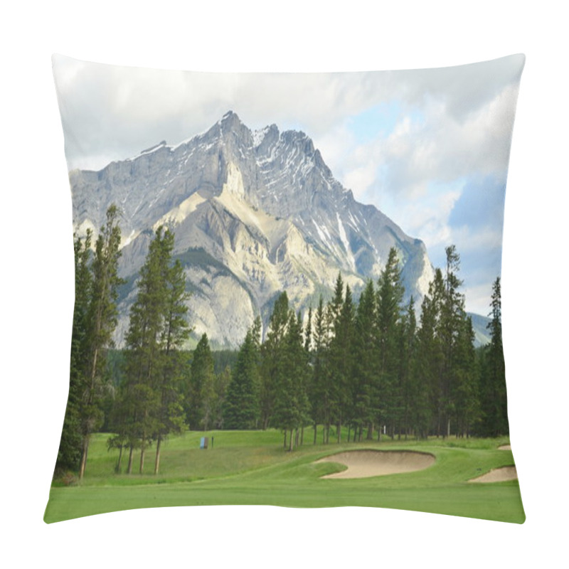 Personality  Golfing In The Rockie Mountains Of Banff Pillow Covers