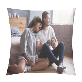Personality  Couple Spending Morning Together Pillow Covers