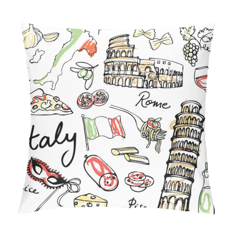 Personality  Italy icons pillow covers