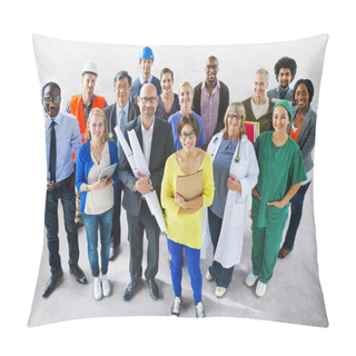 Personality  Diverse People With Different Jobs Pillow Covers