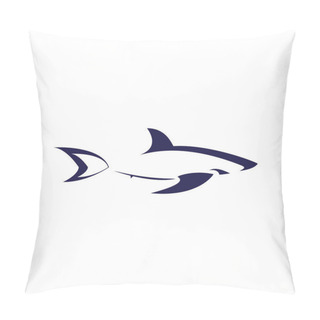 Personality  Simple Shark Vector Logo Design Pillow Covers