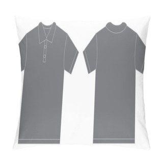 Personality  Grey Polo Shirt Design Template For Men Pillow Covers