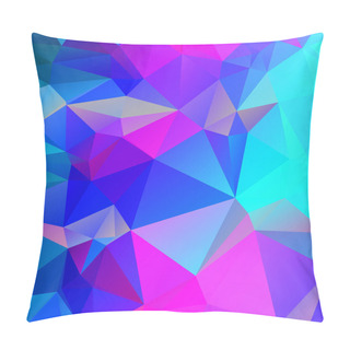 Personality  Abstract Multicolor Full Color Rainbow Background. Vector Polygo Pillow Covers