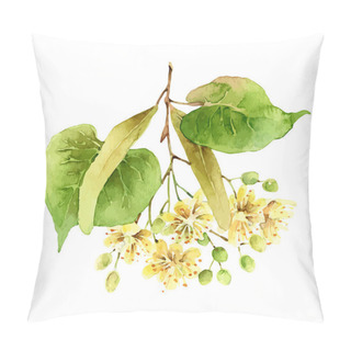 Personality  Linden Flowers Isolated On White Background Pillow Covers