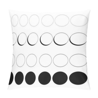 Personality  Abstract Oval Shape Elements And Free Form Background. Pillow Covers