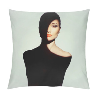 Personality  Surrealistic Young Lady With Shadow On Her Body Pillow Covers