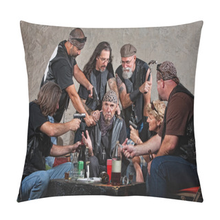 Personality  Biker Gang Robbery Pillow Covers