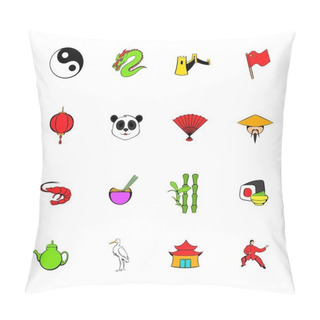 Personality  Japan Set Icons Set Cartoon Pillow Covers