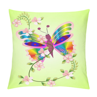 Personality  Spring Butterfly Pillow Covers