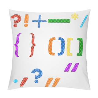 Personality  Punctuatian Marks Quilt And Old Fashioned Baby Blanket Design Pillow Covers