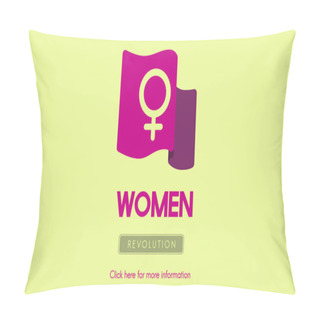 Personality  Template With Women Concept Pillow Covers